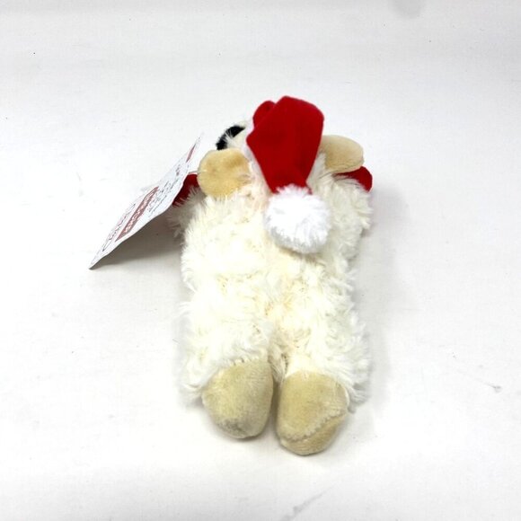 Multipet 6" Christmas TV Lamb Chop with Santa Hat Dog Plush Toy Small New Tags - Picture 5 of 9